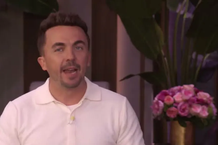 Frankie Muniz smiling during an interview on Live with Kelly and Mark