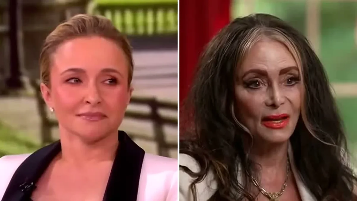 Composite image: Hayden Panettiere on The View and her mother, Lesley Vogel, in an ABC News interview