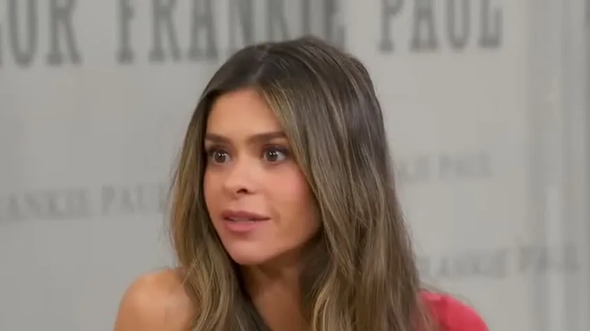 Taylor Frankie Paul listening during a TV interview