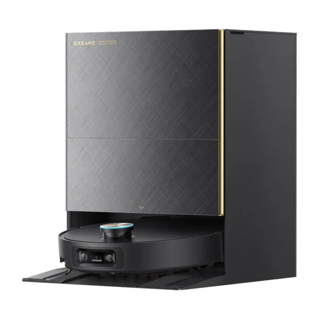 The Dreame X60 Max Ultra Complete robot vacuum on its docking station